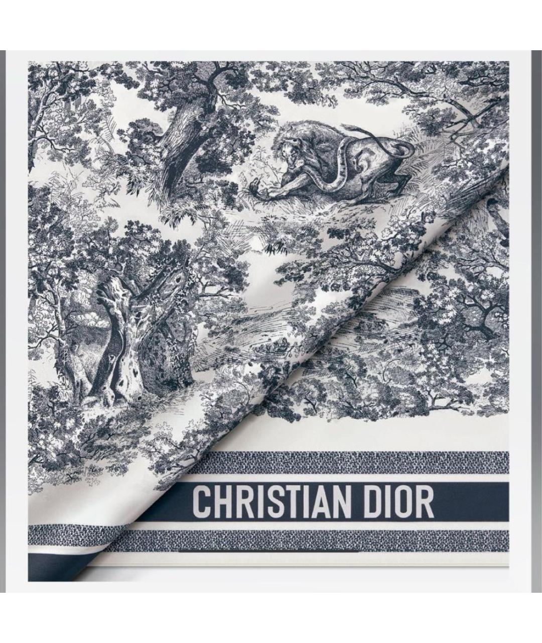 CHRISTIAN DIOR Темно-синяя шелковая блузы, фото 4