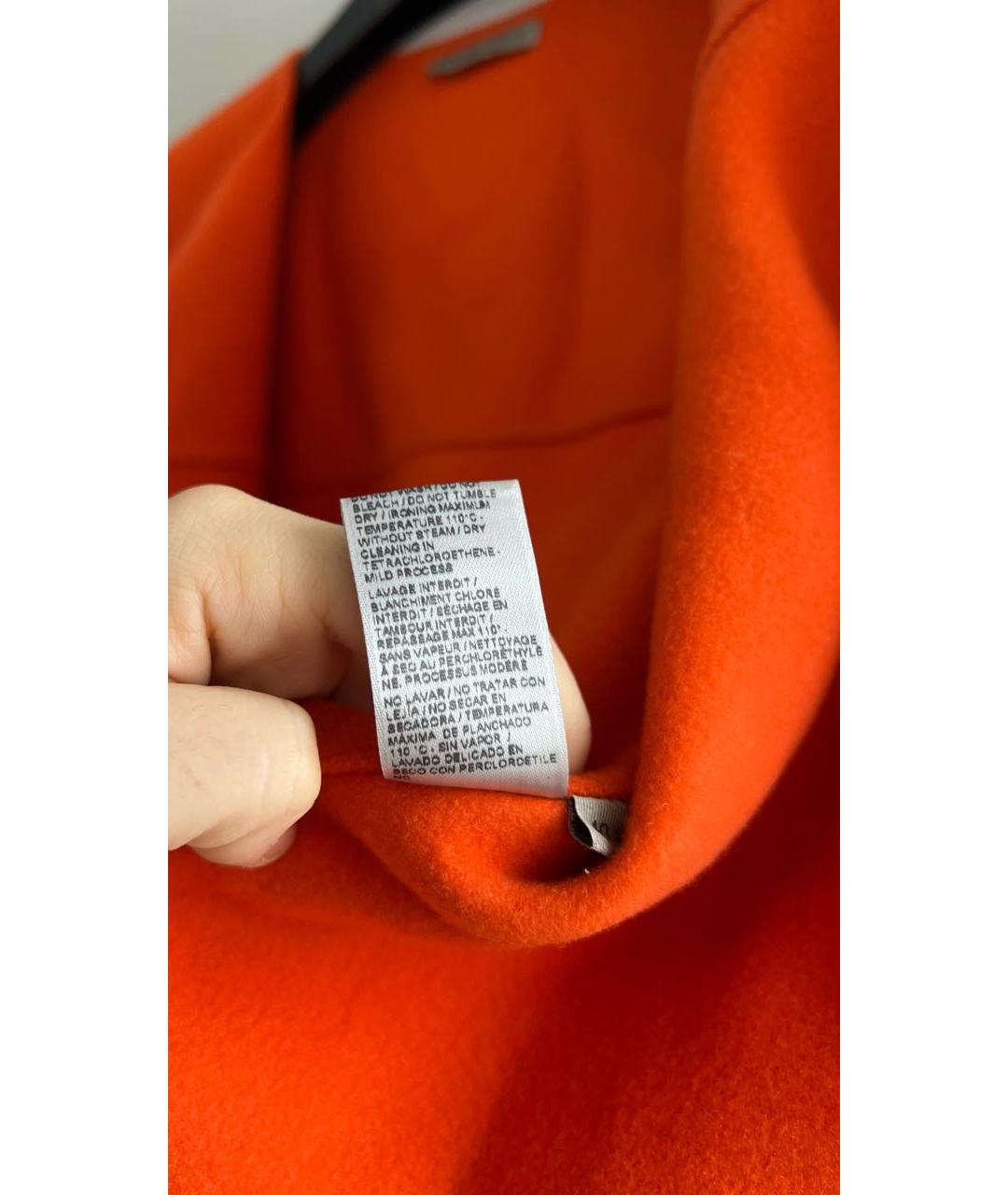 BOTTEGA VENETA Оранжевое кашемировое пальто, фото 5