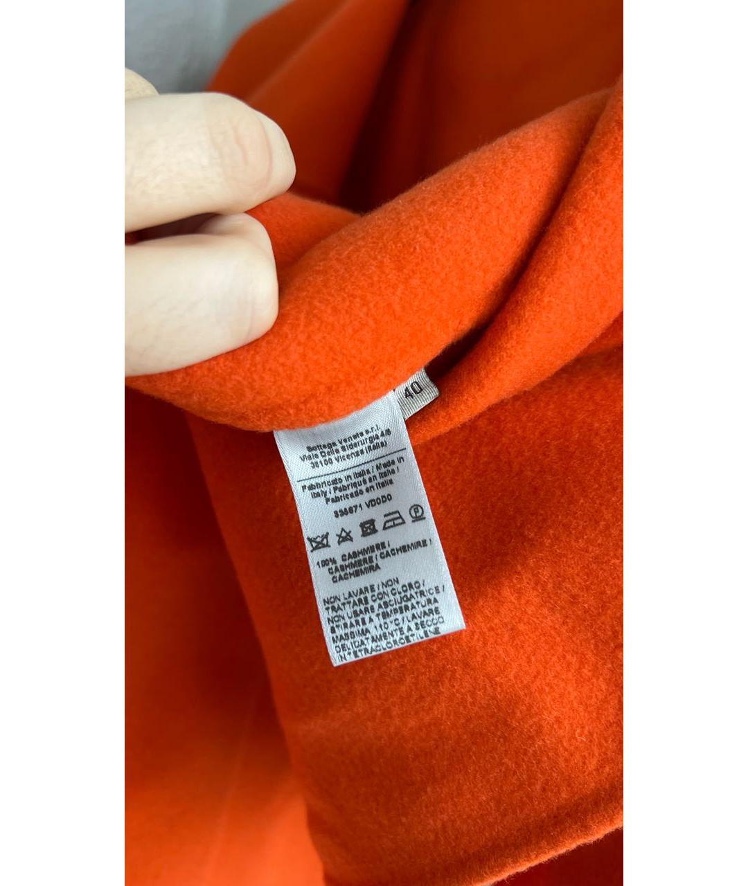 BOTTEGA VENETA Оранжевое кашемировое пальто, фото 4