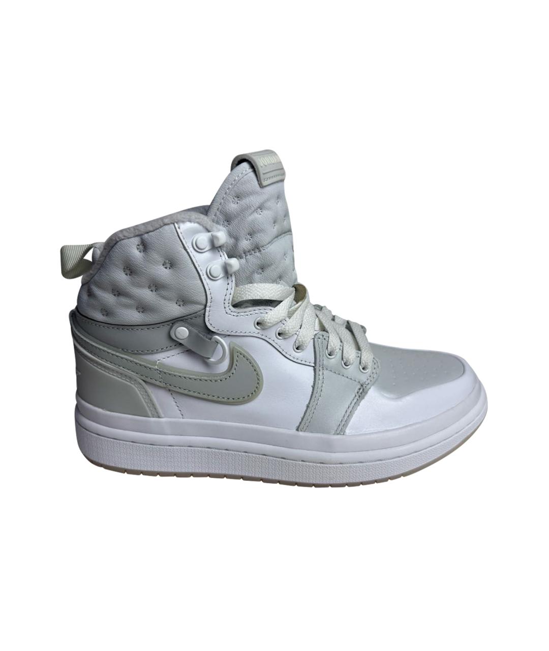 JORDAN Серые кожаные кроссовки, фото 1