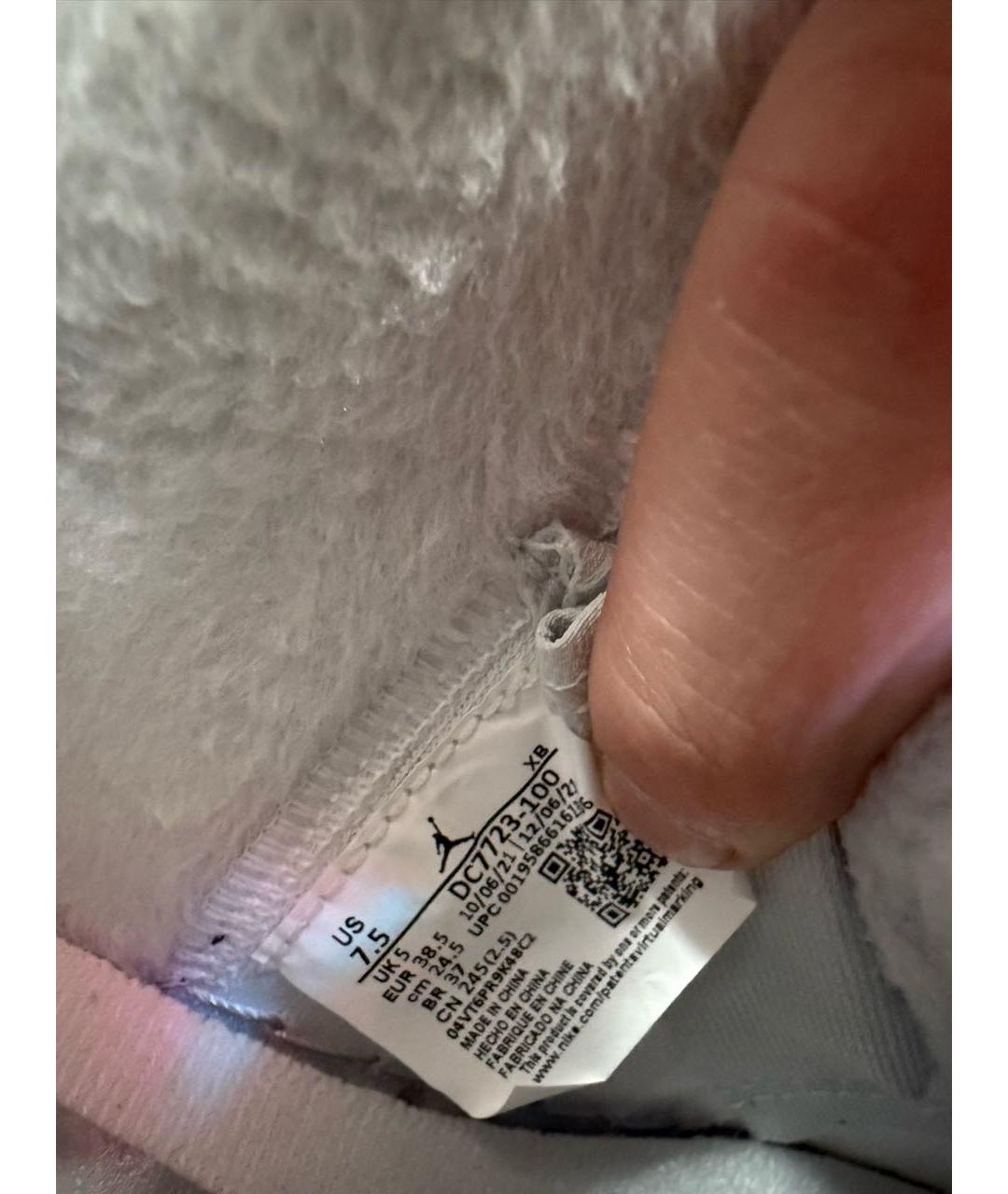 JORDAN Серые кожаные кроссовки, фото 6