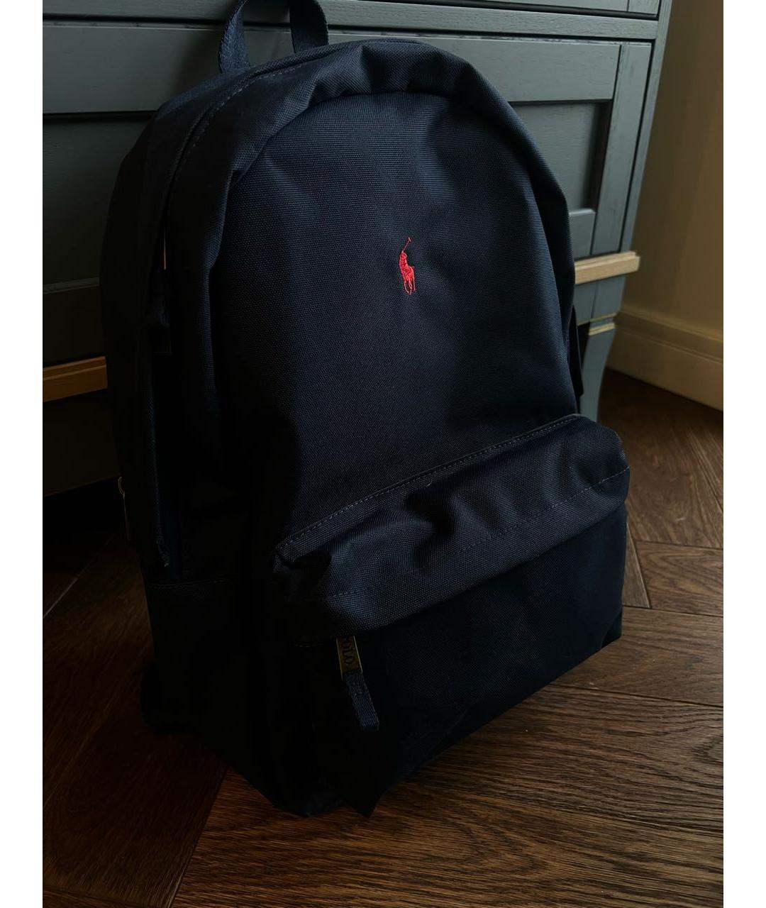 POLO RALPH LAUREN Темно-синий тканевый рюкзак, фото 2