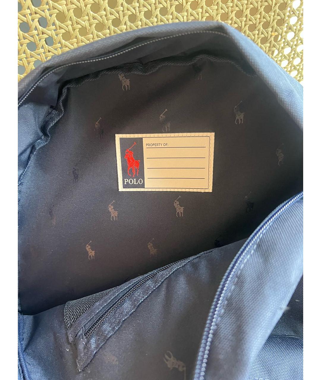 POLO RALPH LAUREN Темно-синий тканевый рюкзак, фото 5