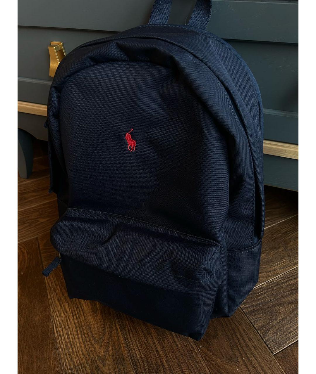 POLO RALPH LAUREN Темно-синий тканевый рюкзак, фото 4