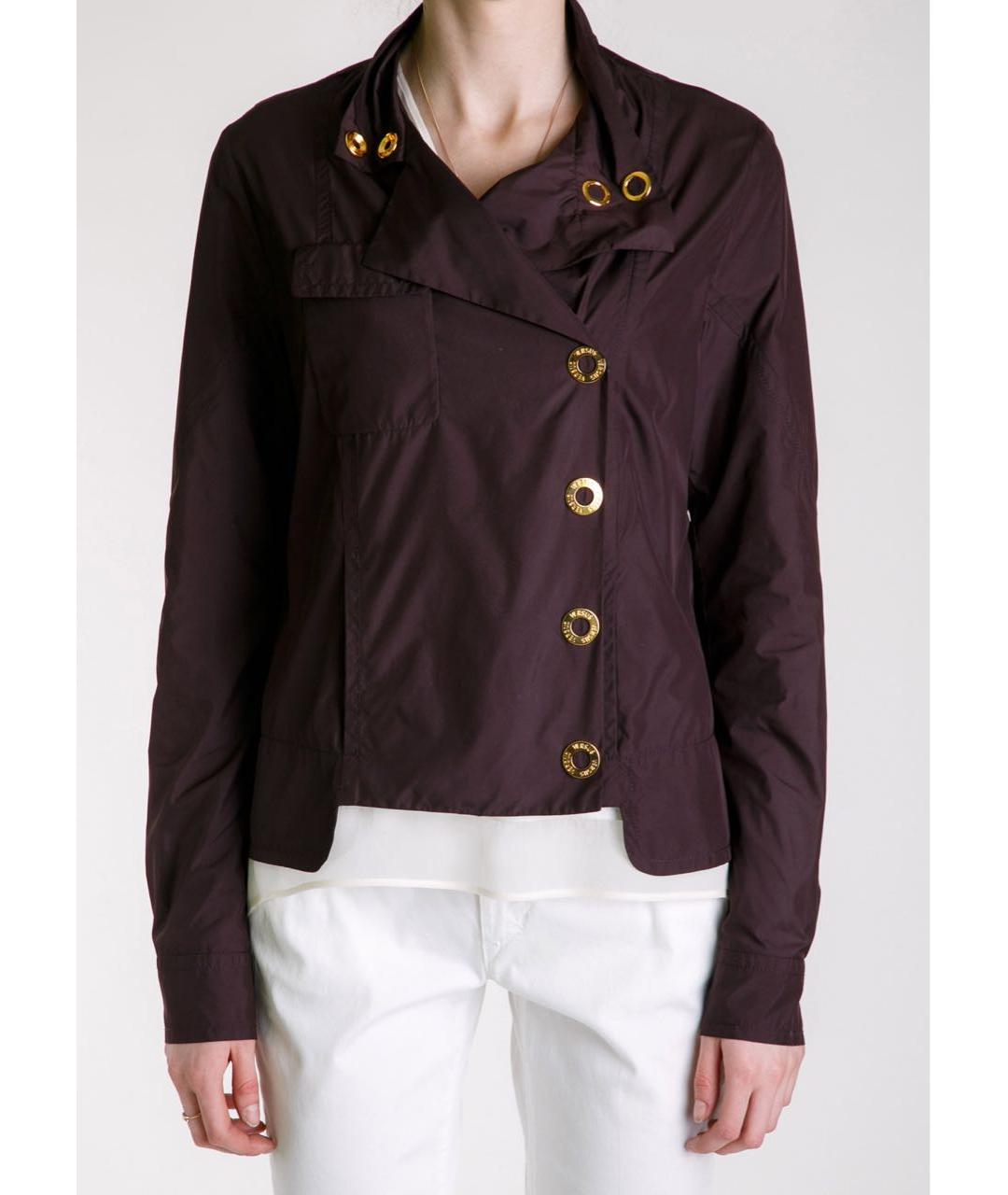 VERSUS VERSACE Бордовый полиамидовый тренч/плащ, фото 2