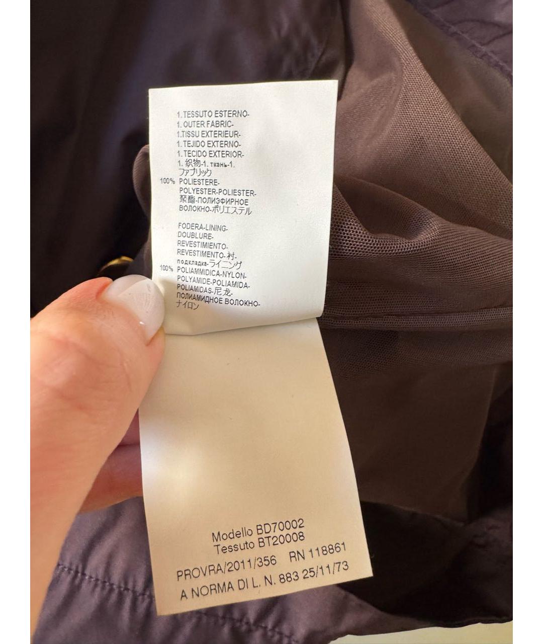 VERSUS VERSACE Бордовый полиамидовый тренч/плащ, фото 7