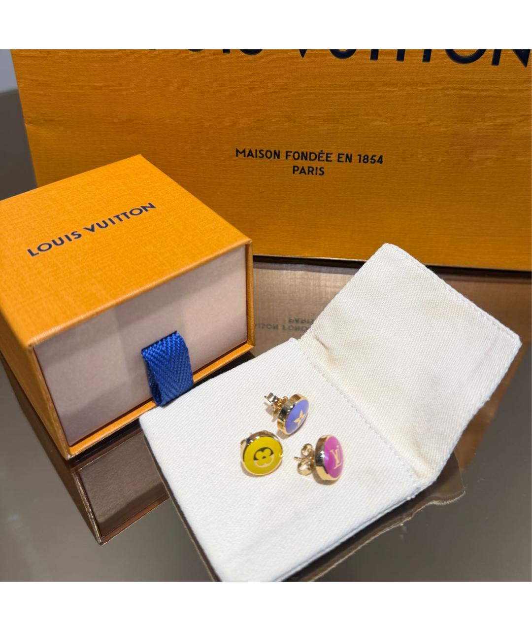 LOUIS VUITTON Мульти металлические серьги, фото 3