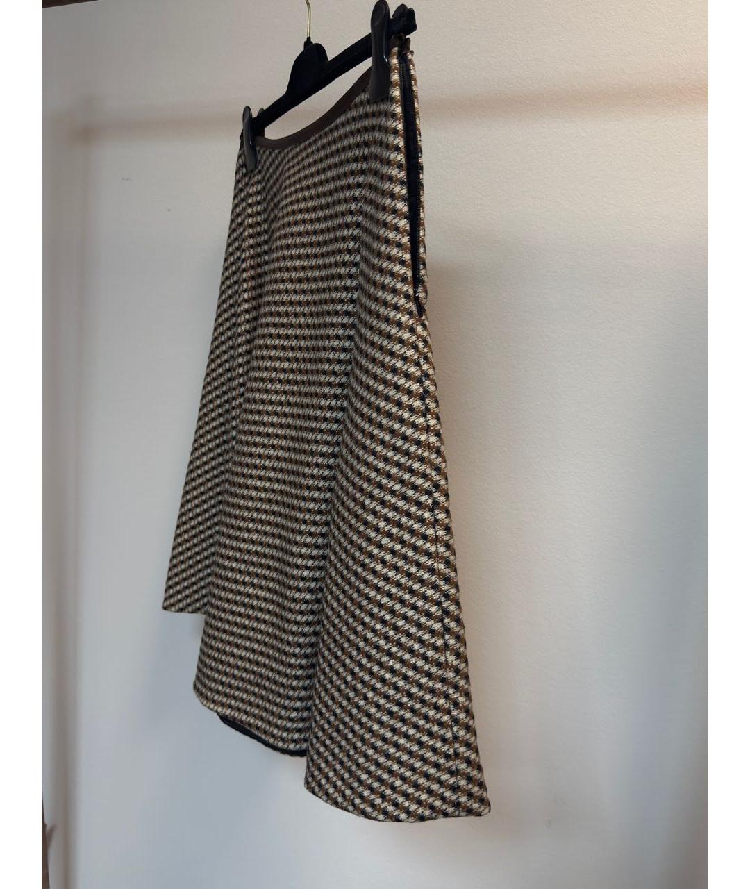 PRADA Бежевая шерстяная юбка миди, фото 2