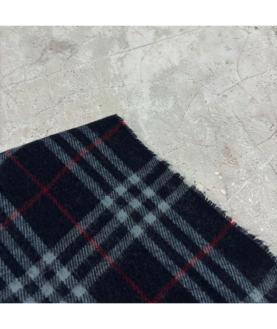 BURBERRY Синий шерстяной шарф, фото 7