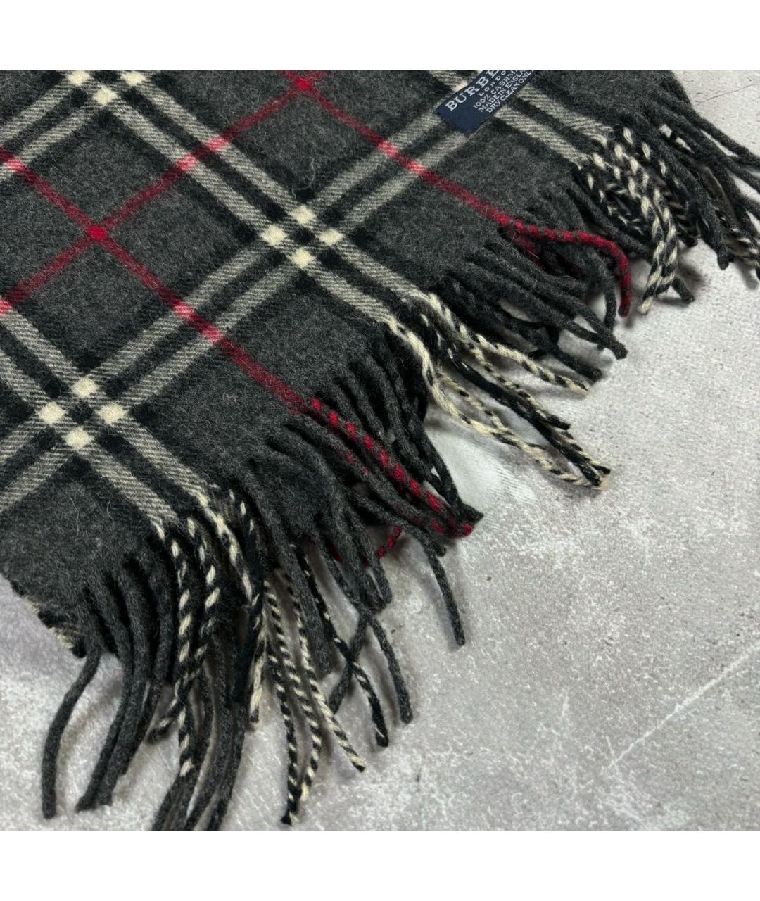 BURBERRY Серый кашемировый шарф, фото 4
