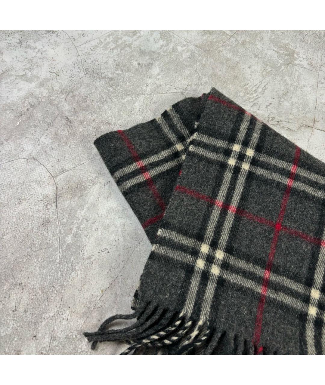 BURBERRY Серый кашемировый шарф, фото 3