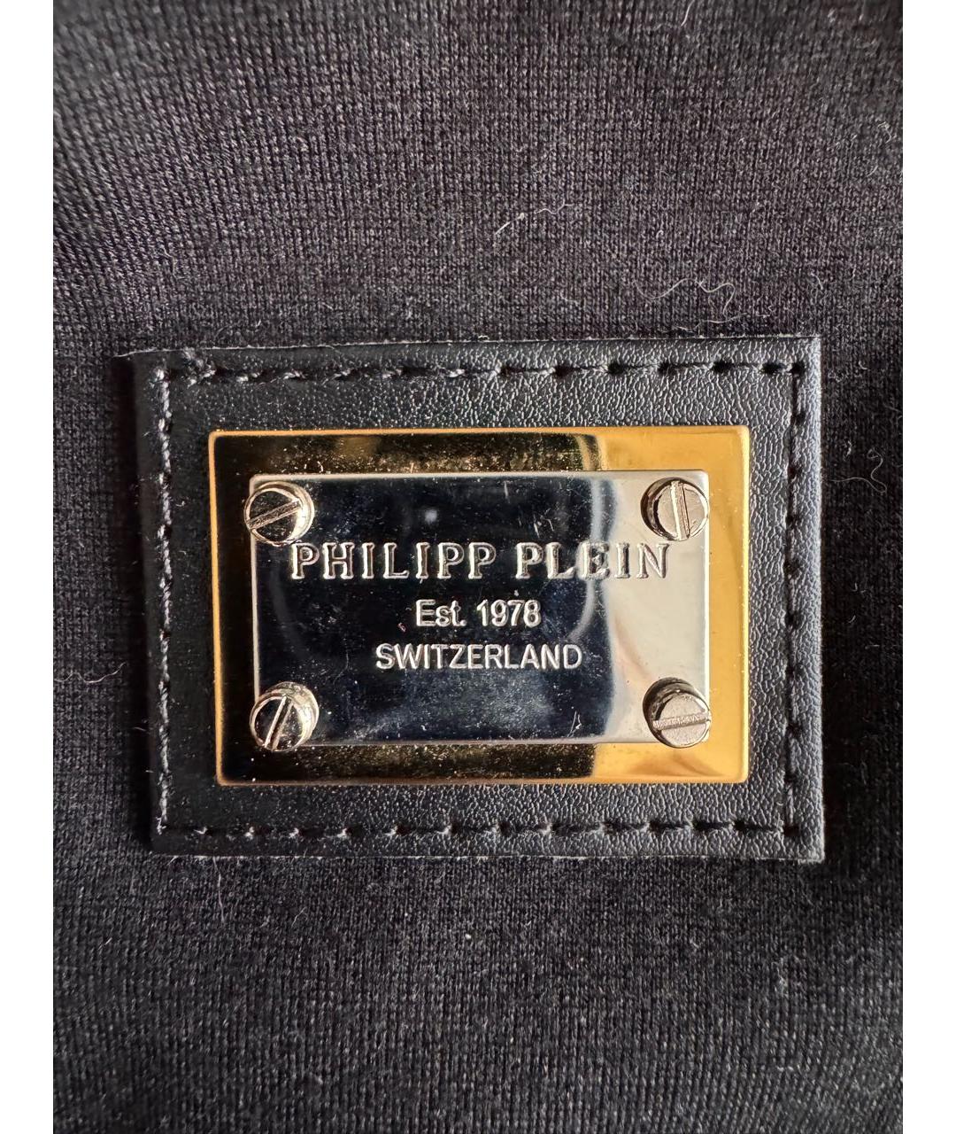 PHILIPP PLEIN Черное вискозное вечернее платье, фото 3