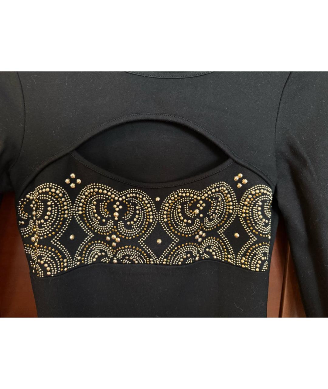 PHILIPP PLEIN Черное вискозное вечернее платье, фото 4