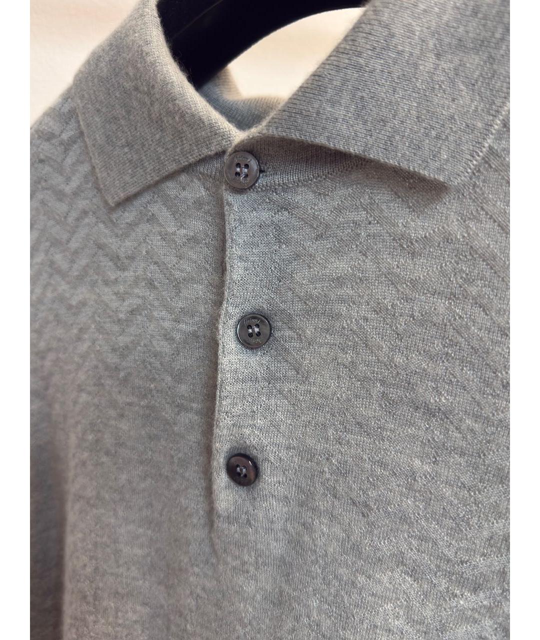 BRIONI Серый кашемировый джемпер / свитер, фото 3