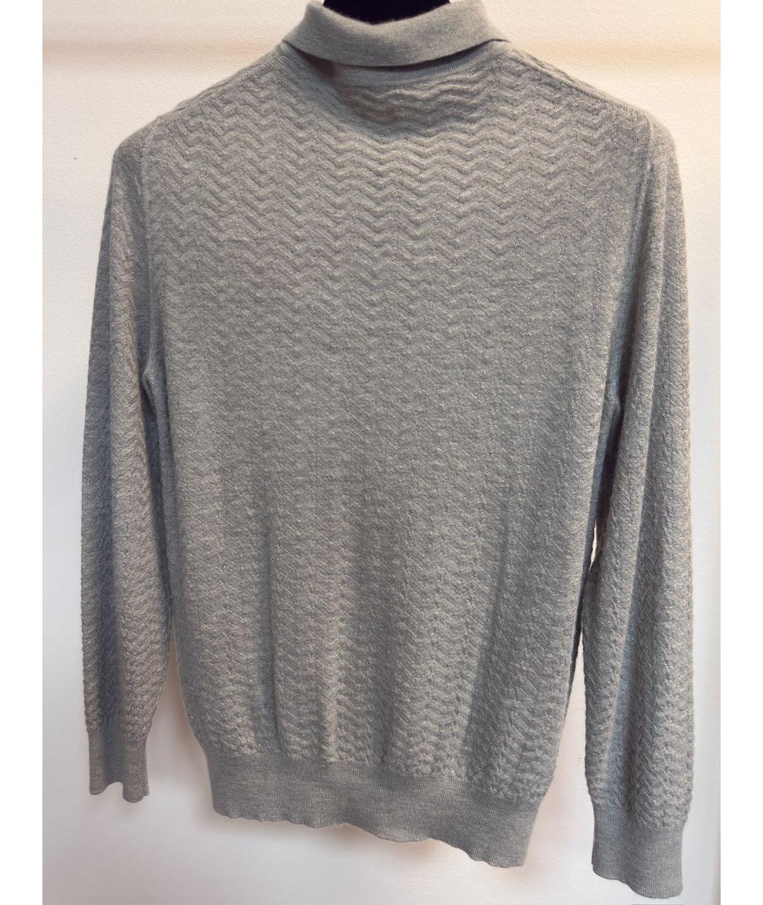 BRIONI Серый кашемировый джемпер / свитер, фото 2