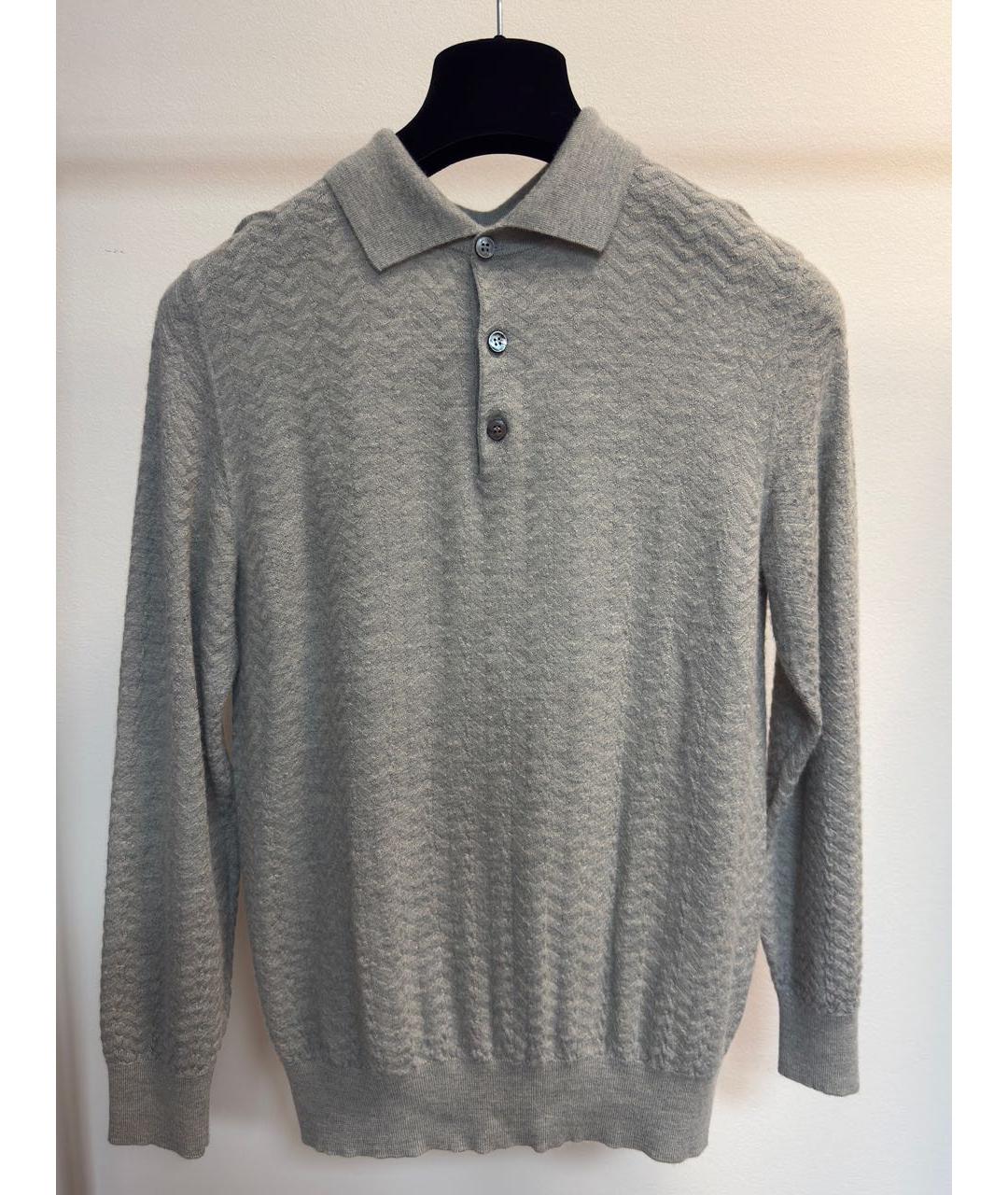 BRIONI Серый кашемировый джемпер / свитер, фото 4