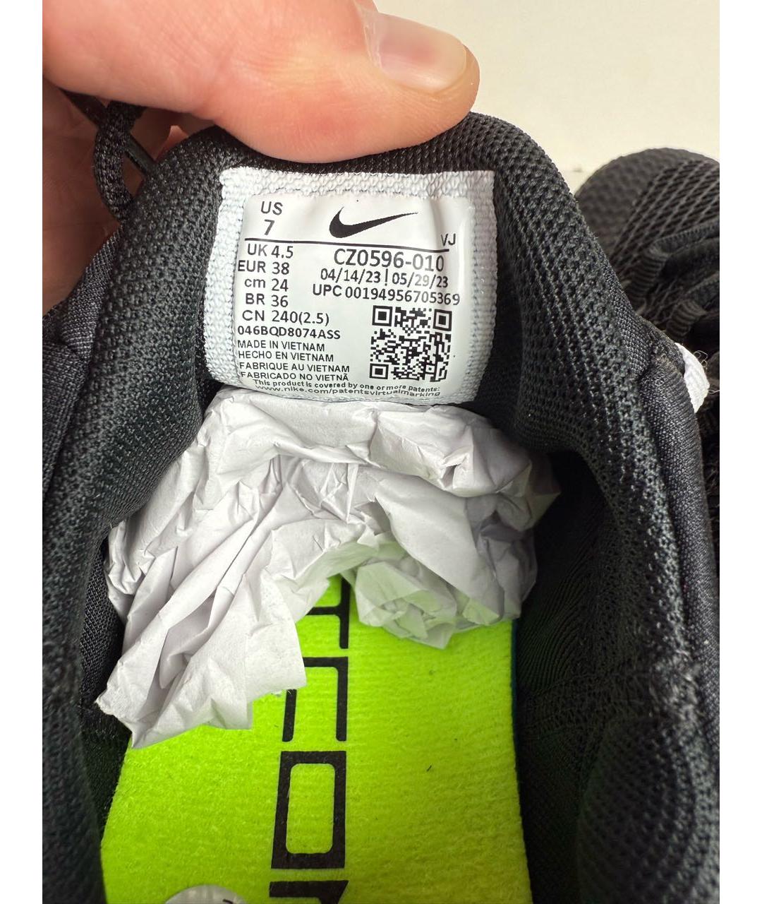 NIKE Черные текстильные кроссовки, фото 5