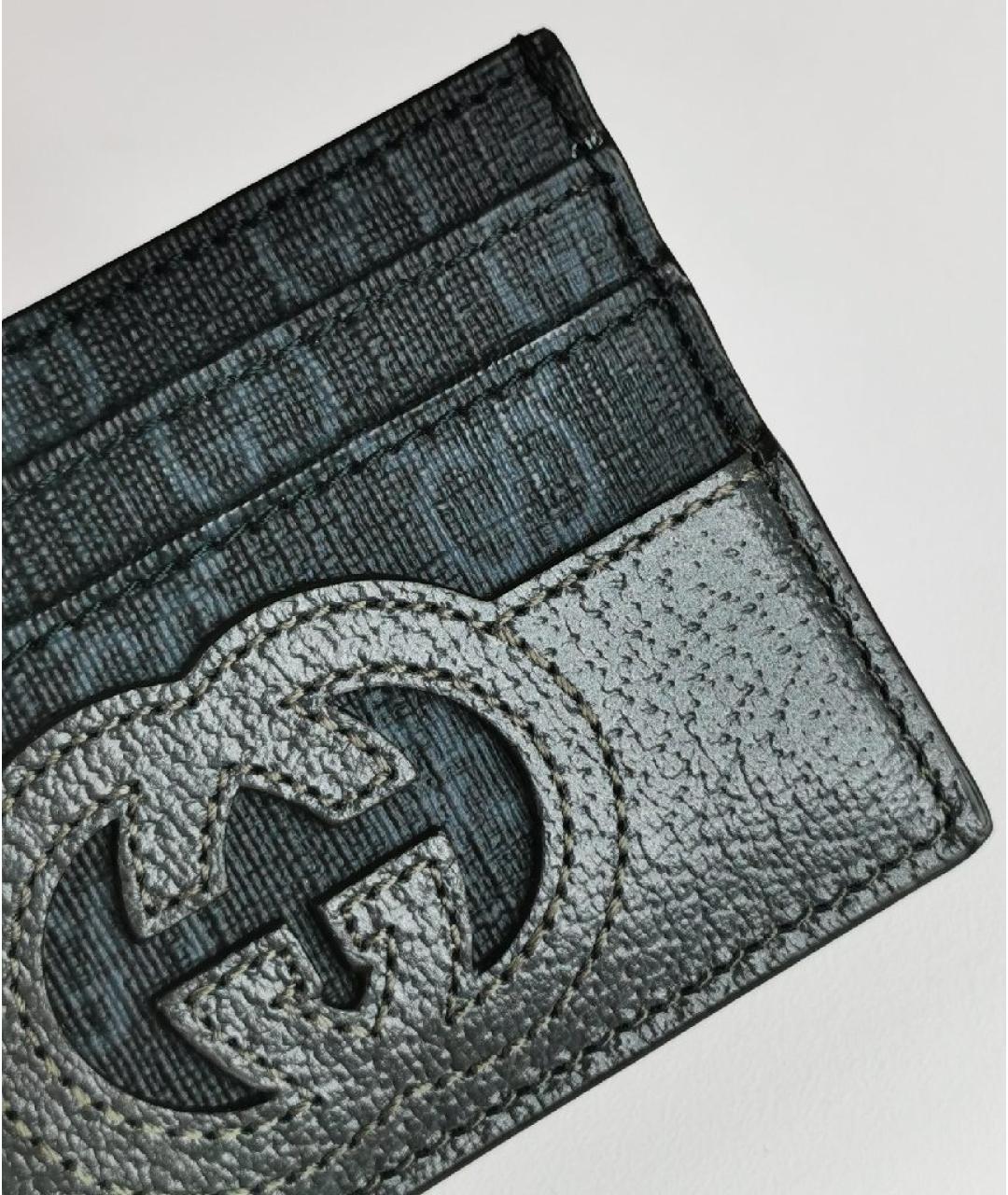 GUCCI Серый кожаный кардхолдер, фото 6