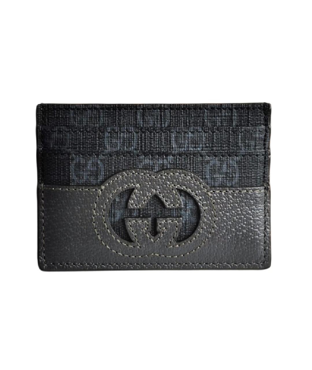 GUCCI Серый кожаный кардхолдер, фото 10