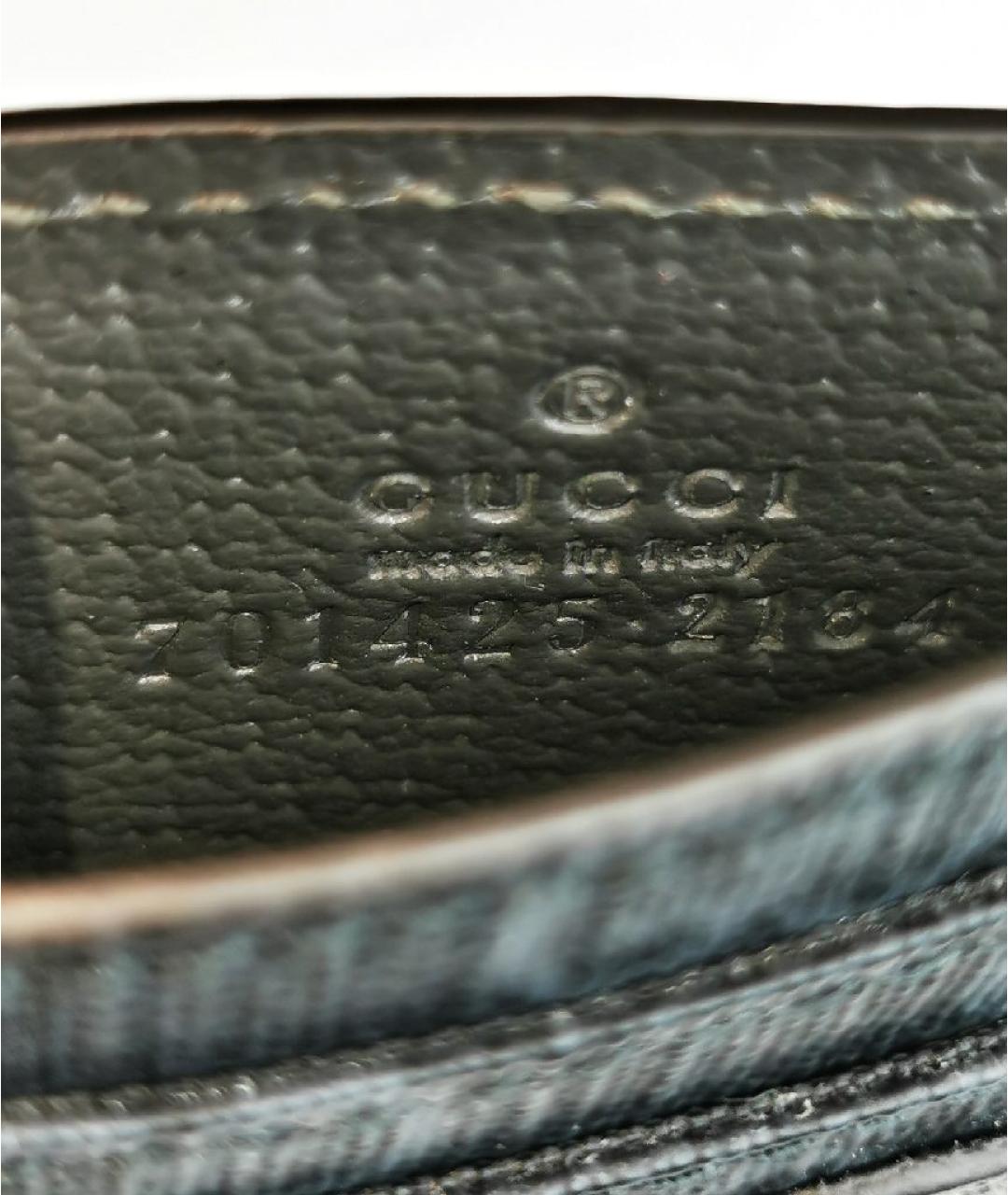 GUCCI Серый кожаный кардхолдер, фото 8