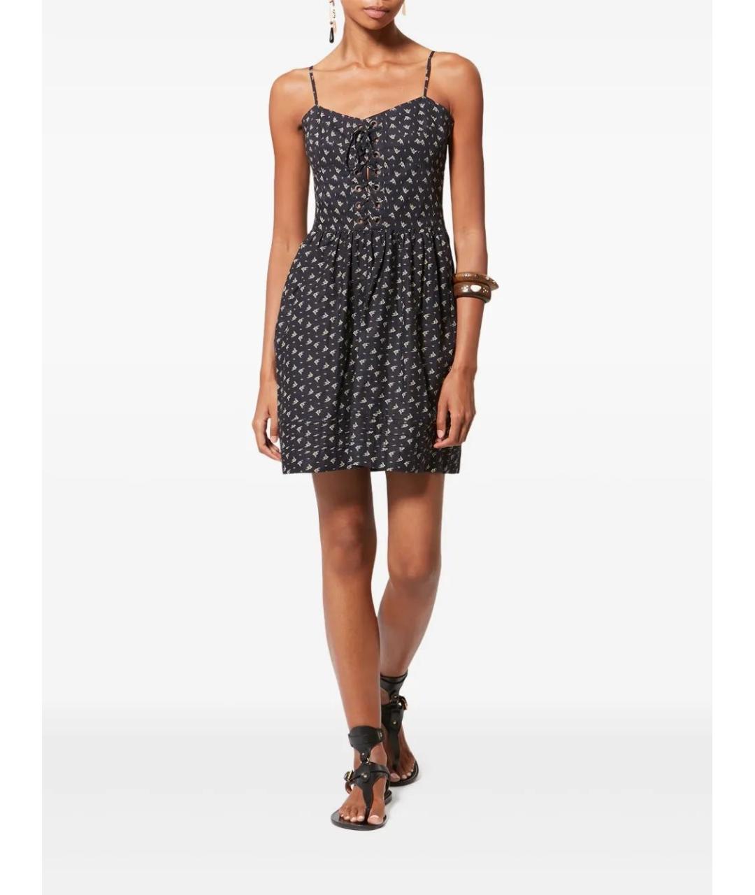 ISABEL MARANT Черное хлопковое повседневное платье, фото 2