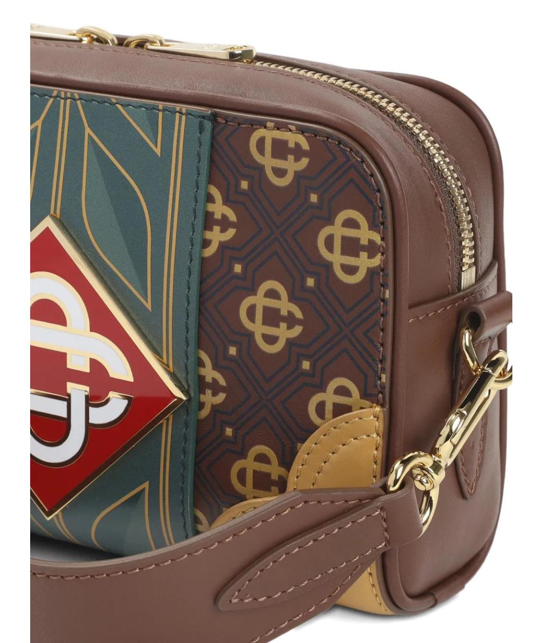 CASABLANCA Коричневая кожаная сумка через плечо, фото 3