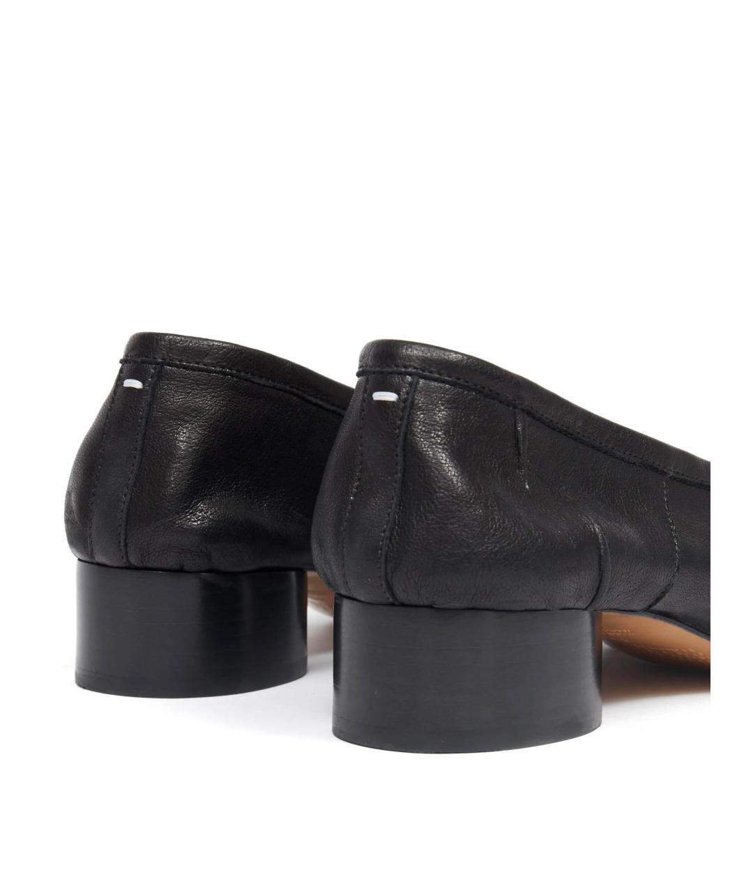 MAISON MARGIELA Черные кожаные балетки, фото 5