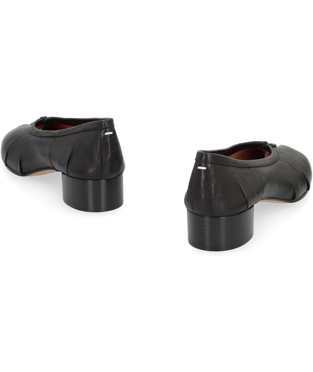 MAISON MARGIELA Черные кожаные балетки, фото 4