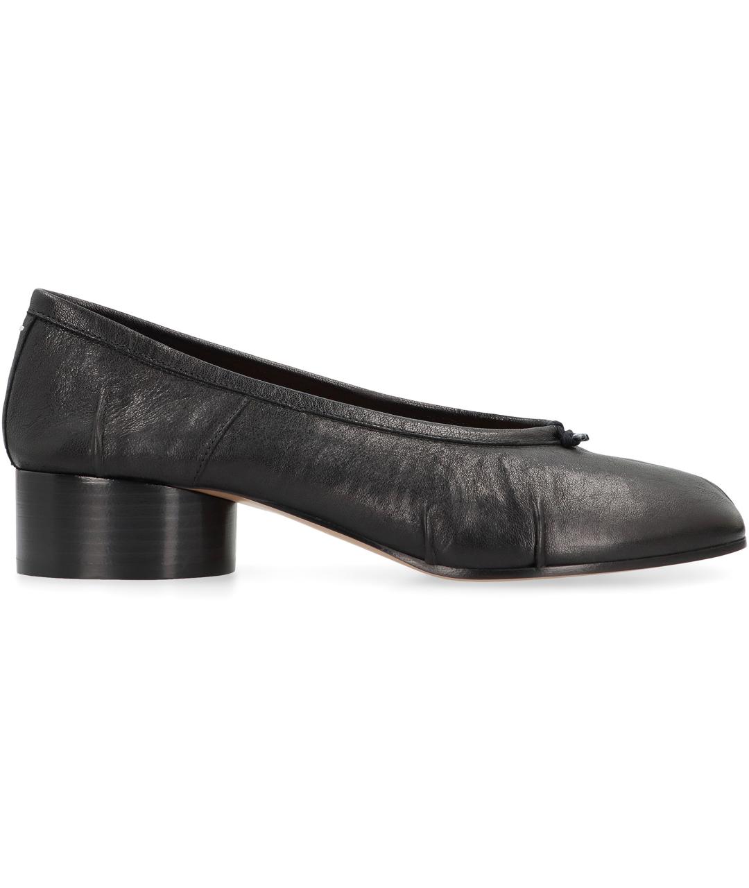 MAISON MARGIELA Черные кожаные балетки, фото 2