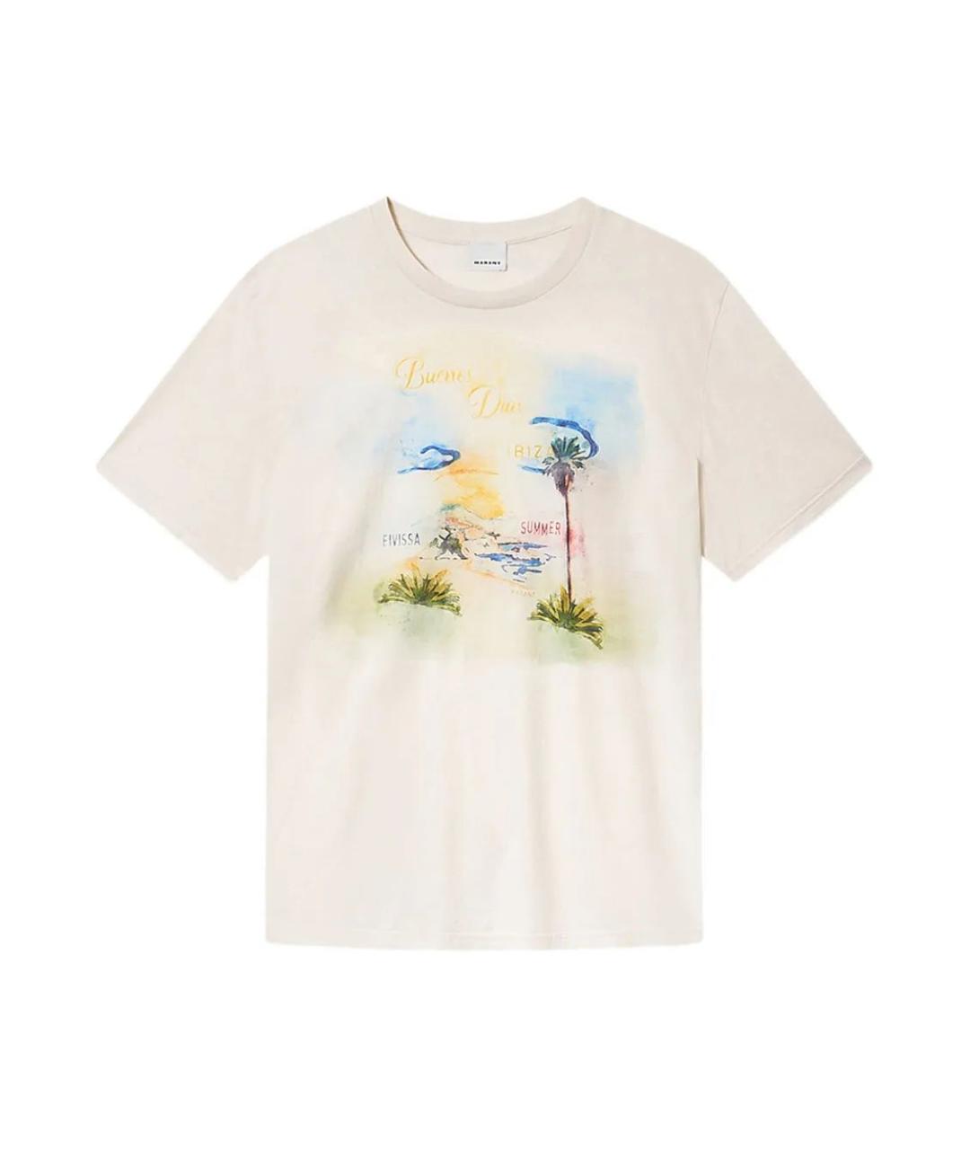 ISABEL MARANT Бежевая хлопковая футболка, фото 1