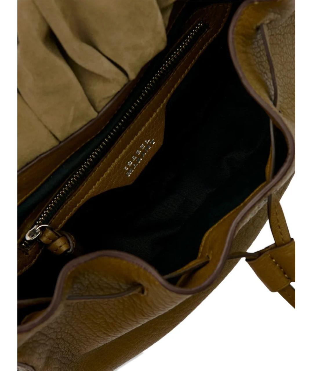 ISABEL MARANT Хаки кожаная сумка с короткими ручками, фото 4
