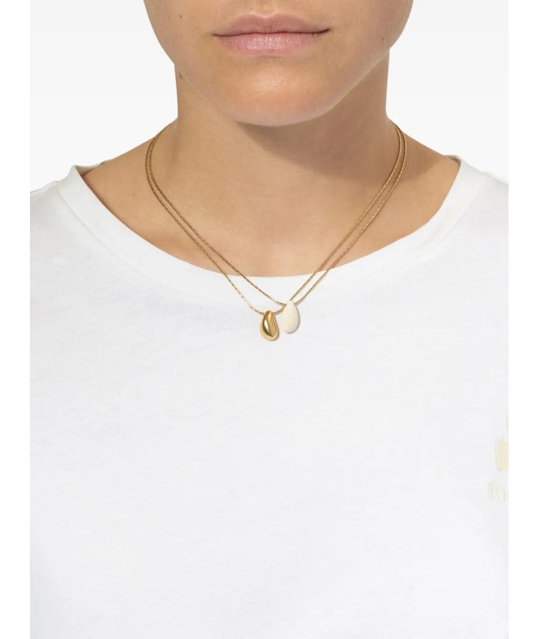 ISABEL MARANT Бежевая латунная цепочка, фото 2
