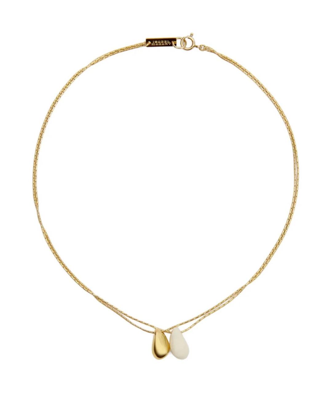 ISABEL MARANT Бежевая латунная цепочка, фото 1