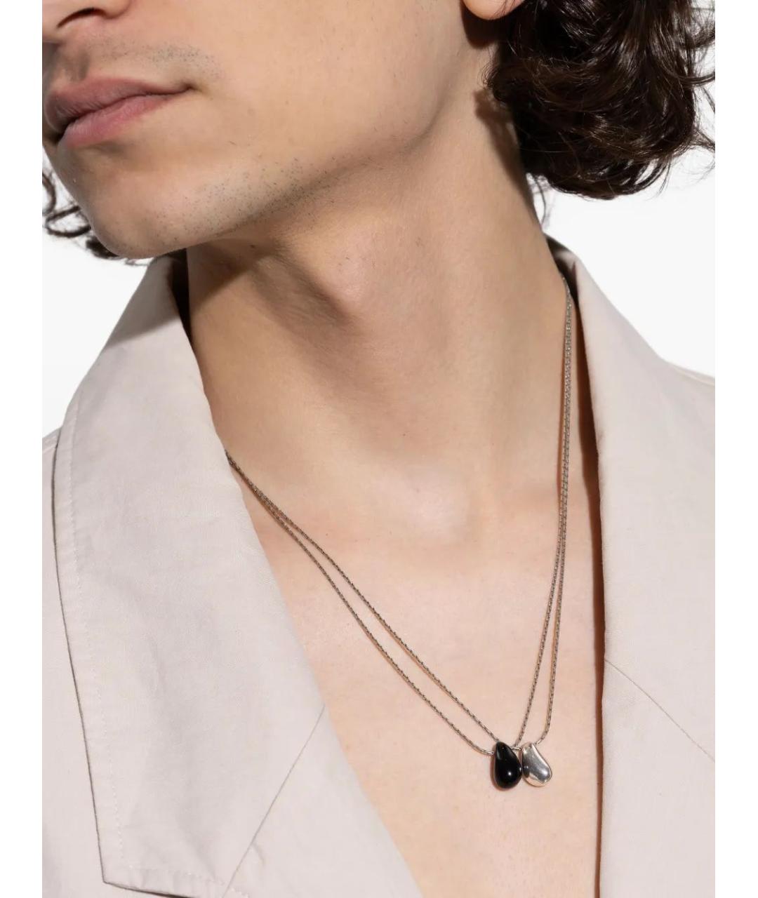 ISABEL MARANT Черная латунная цепочка/подвеска, фото 2