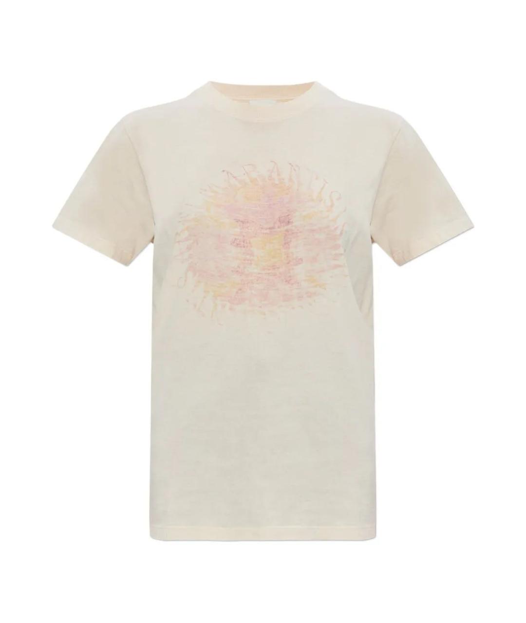 ISABEL MARANT Бежевая хлопковая футболка, фото 1