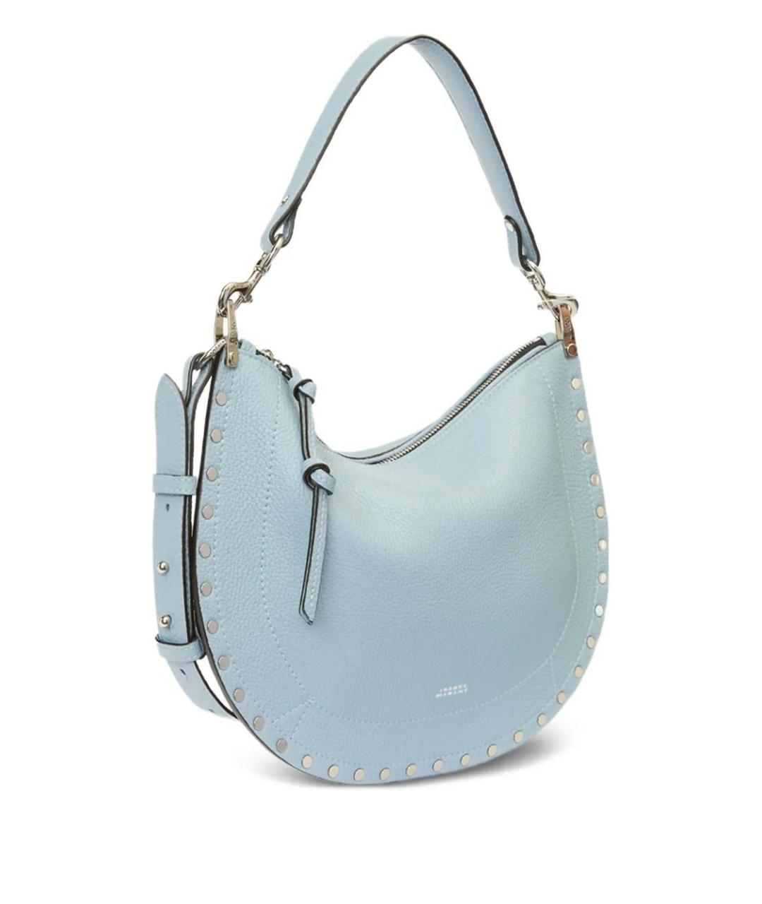 ISABEL MARANT Голубая кожаная сумка через плечо, фото 4