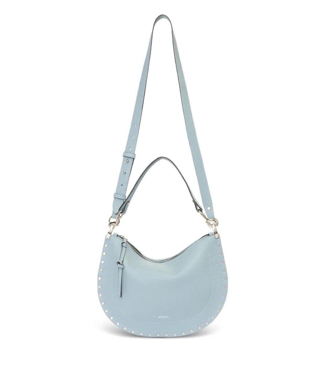 ISABEL MARANT Голубая кожаная сумка через плечо, фото 5