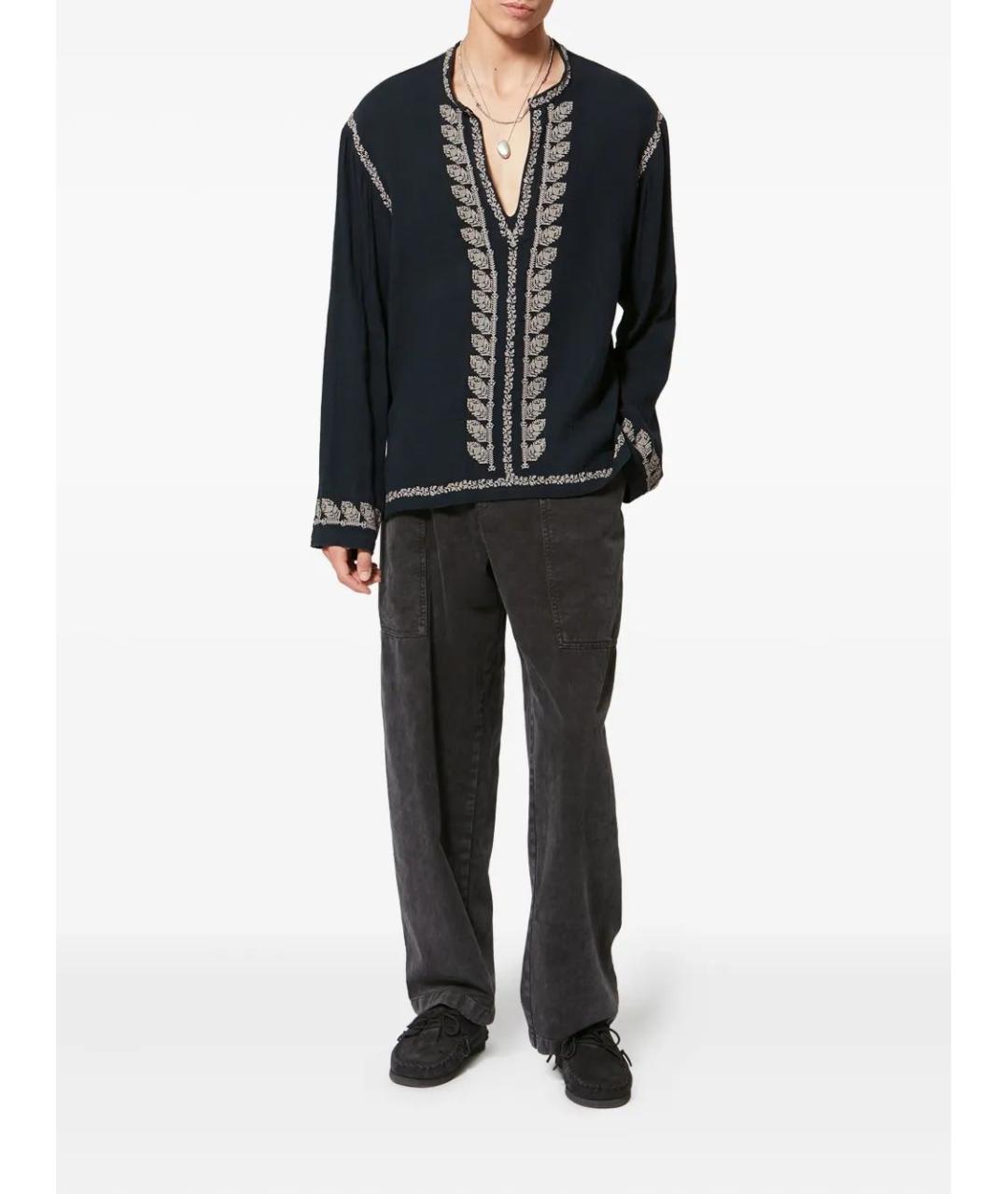 ISABEL MARANT Черная хлопковая кэжуал рубашка, фото 2