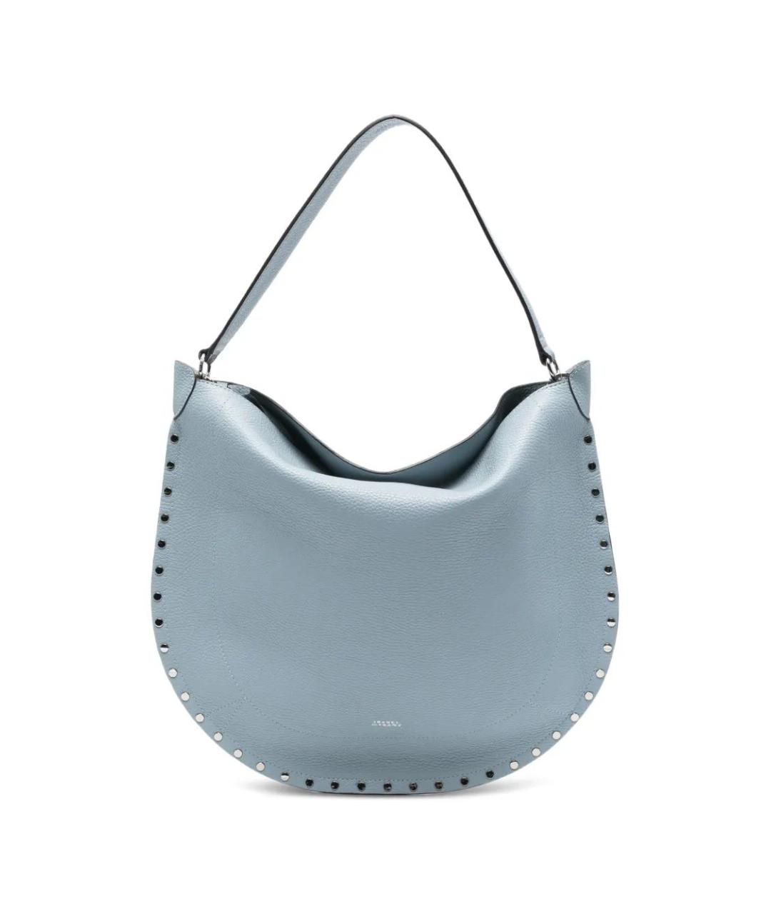 ISABEL MARANT Голубая кожаная сумка с короткими ручками, фото 1