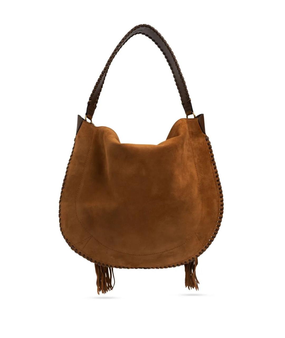 ISABEL MARANT Коричневая кожаная сумка с короткими ручками, фото 3