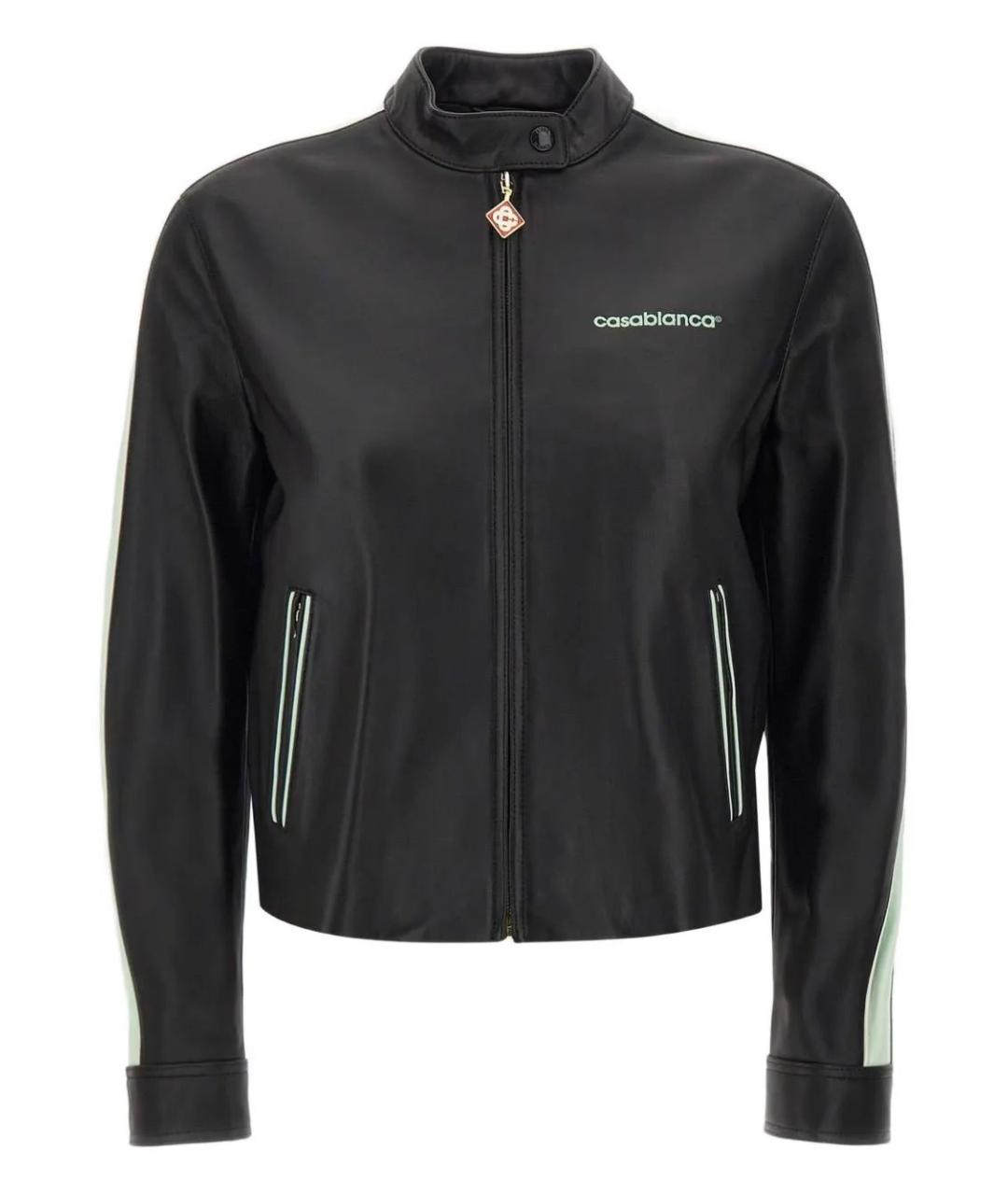 CASABLANCA Черная кожаная куртка, фото 1