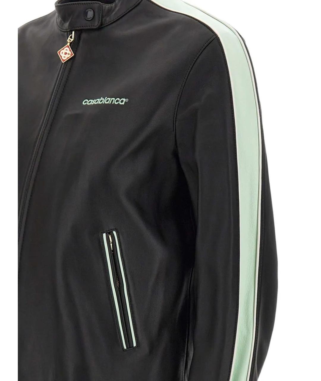 CASABLANCA Черная кожаная куртка, фото 3