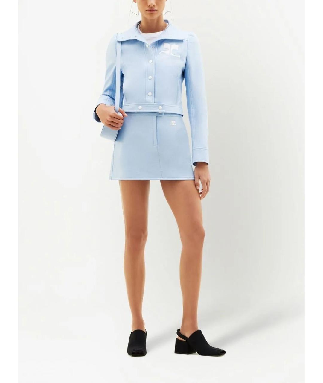 COURREGES Голубая хлопковая куртка, фото 2