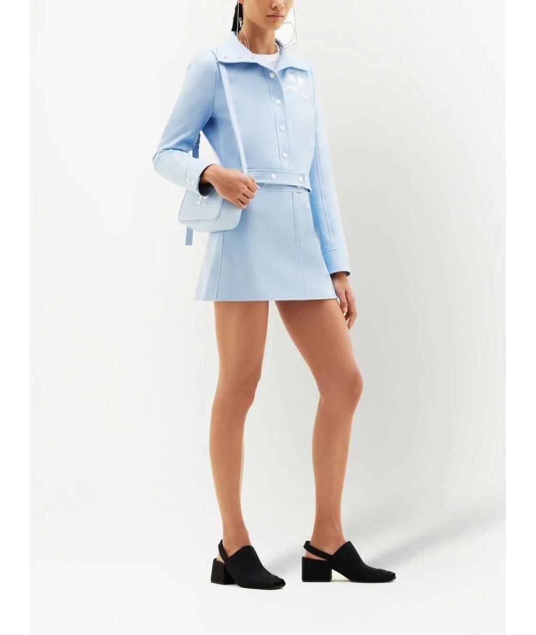 COURREGES Голубая хлопковая куртка, фото 3