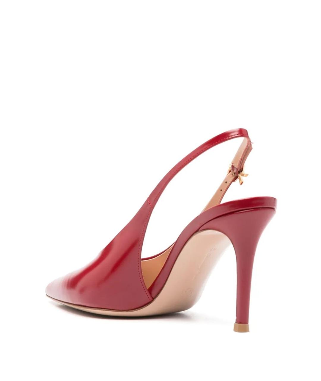 GIANVITO ROSSI Красные кожаные туфли, фото 3