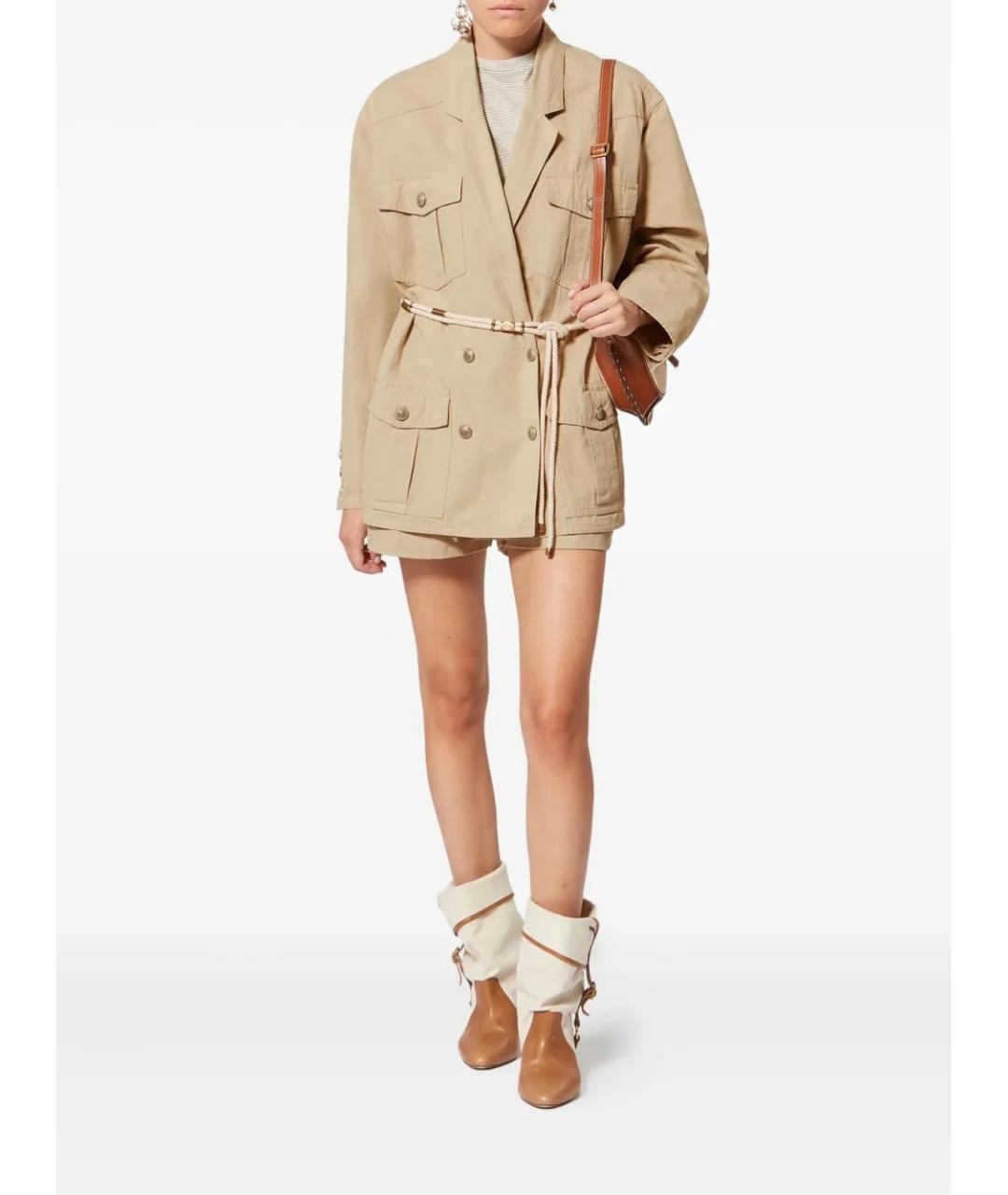 ISABEL MARANT Бежевая хлопковая куртка, фото 2