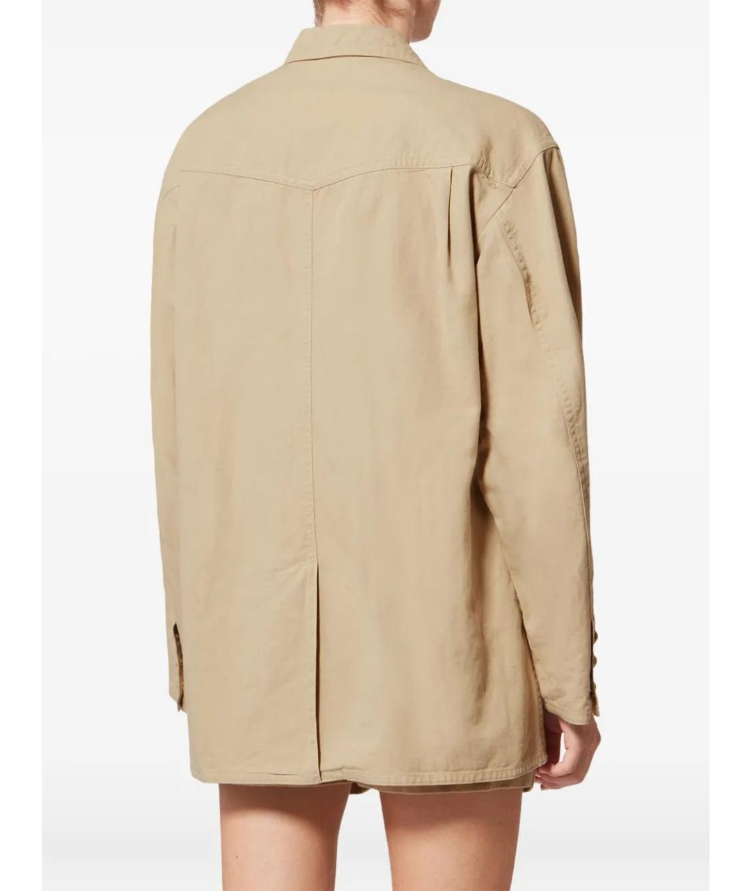 ISABEL MARANT Бежевая хлопковая куртка, фото 4