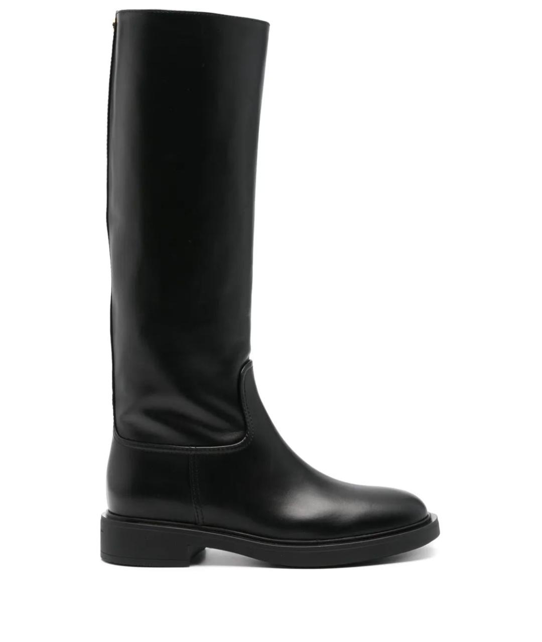 GIANVITO ROSSI Черные кожаные ботинки, фото 1