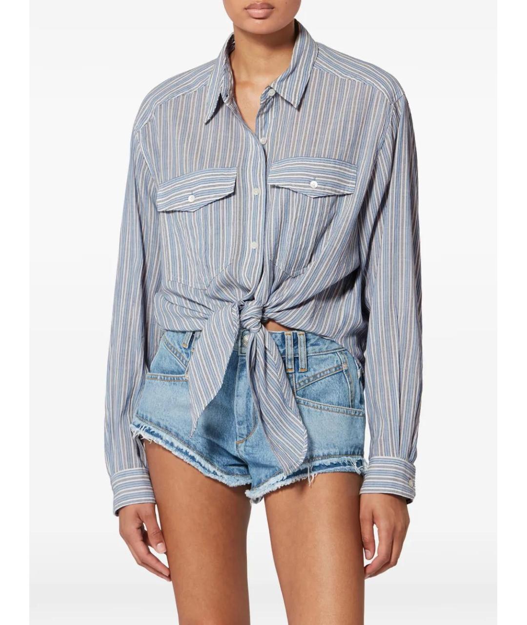 ISABEL MARANT Синяя хлопковая рубашка, фото 3