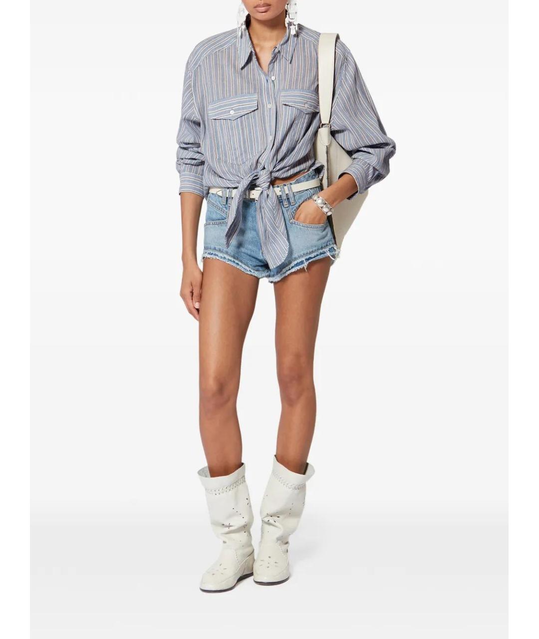 ISABEL MARANT Синяя хлопковая рубашка, фото 2